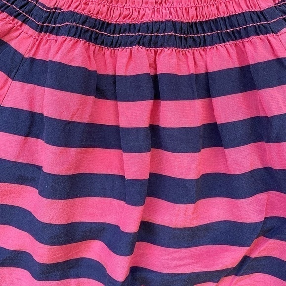 Lilly Pulitzer Pink/Navy Striped Elsa Silk Blouse, M - Picture 11 of 13